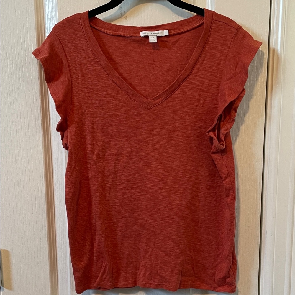 Thread 4 Thoughts Rust Short Sleeve Top- NWOT